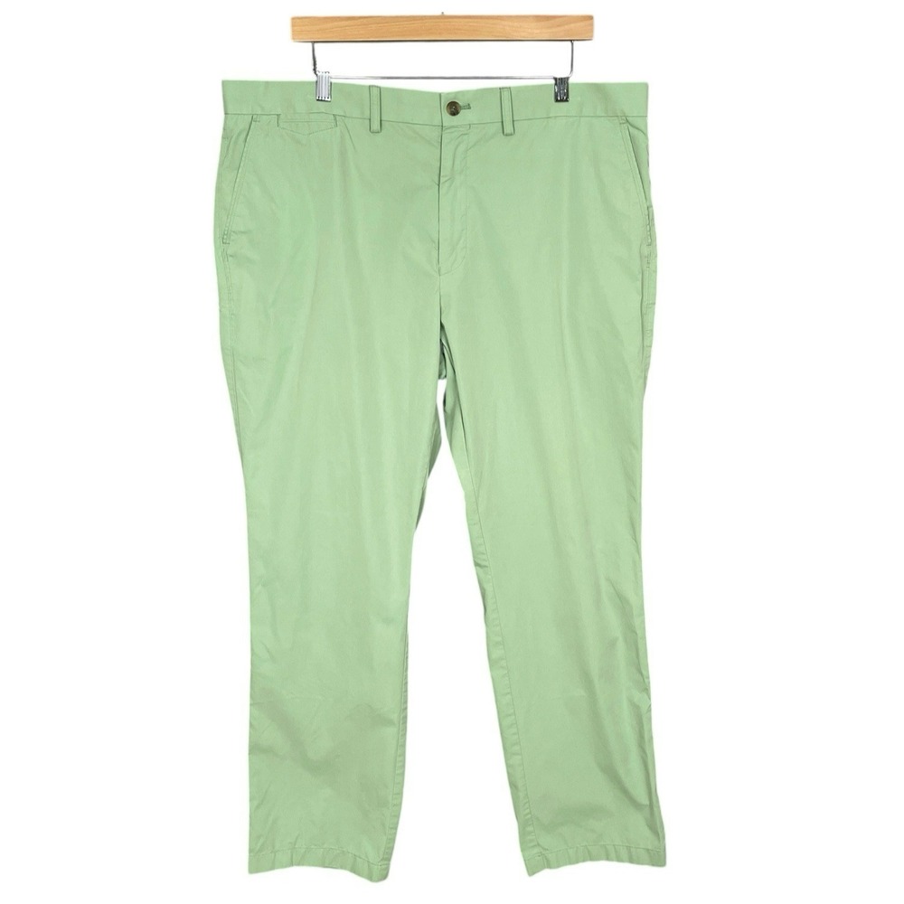TailorByrd Preppy Green Flat Front Chino Pants Mens 40x32 Straight Leg Classic